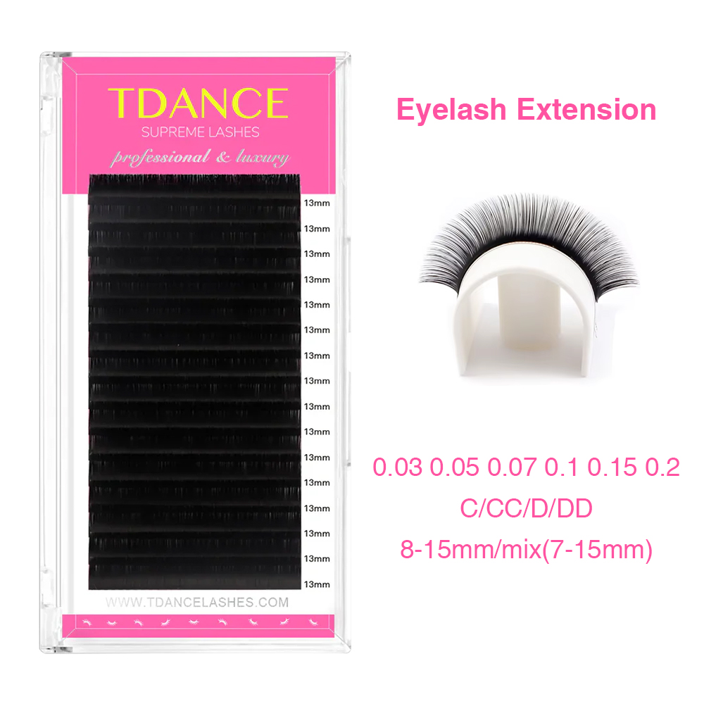 Eyelash Extension Korean - TDANCE extensión de pestañas 16 filas