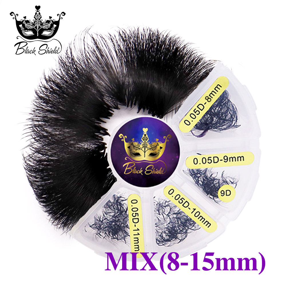 Eyelash Extension Medium - 1000 ventiladores abanico suelto longitud mixta