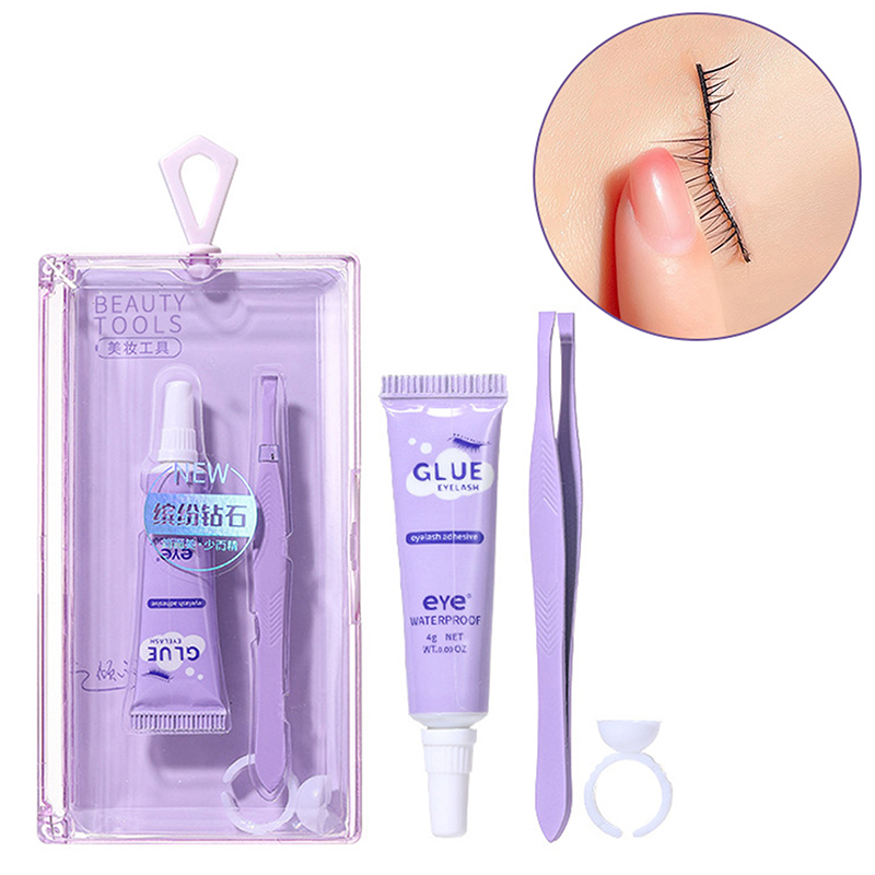 Eyelash Extension Eye Irritation - Pegamento para pestañas con pinzas, resistente