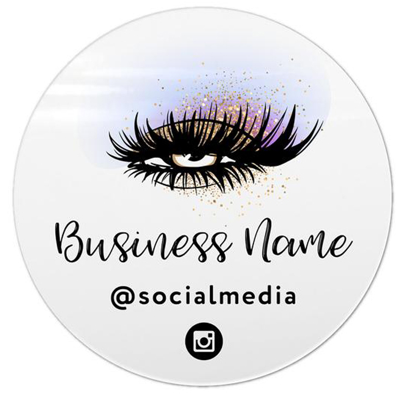 Eyelash Extension Logo Design - Etiqueta de extensión de pestañas con