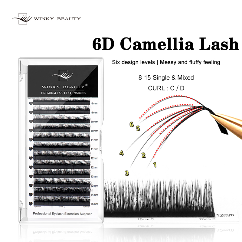 Eyelash Extension Double Volume - Winky Beauty Pestañas 6D Wild, Extensiones