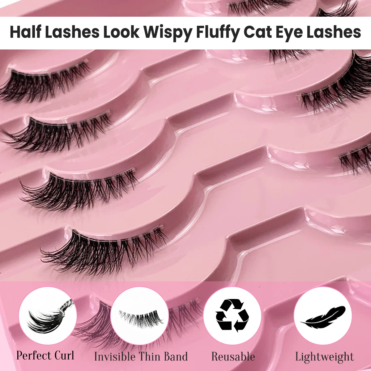 AMSDCN 10 pares de pestañas de - Eyelash Extension Medium reseña y precio