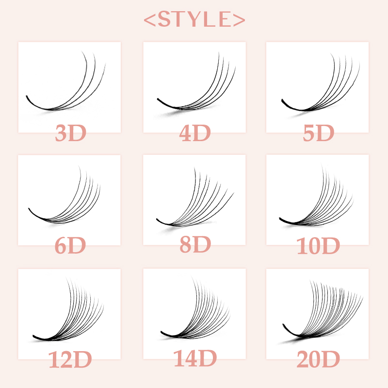 800/1600 Volumen prefabricado  - Eyelash Extension Double Volume reseña y precio