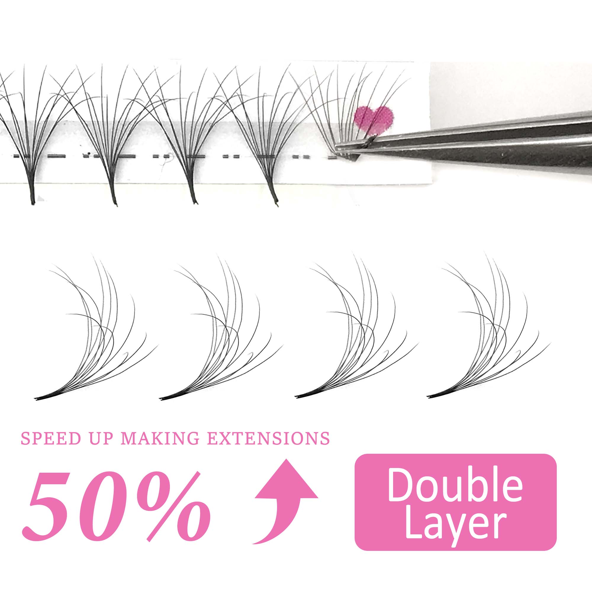 COMANGO bonito abanico de volu - Eyelash Extension Double Volume reseña y precio