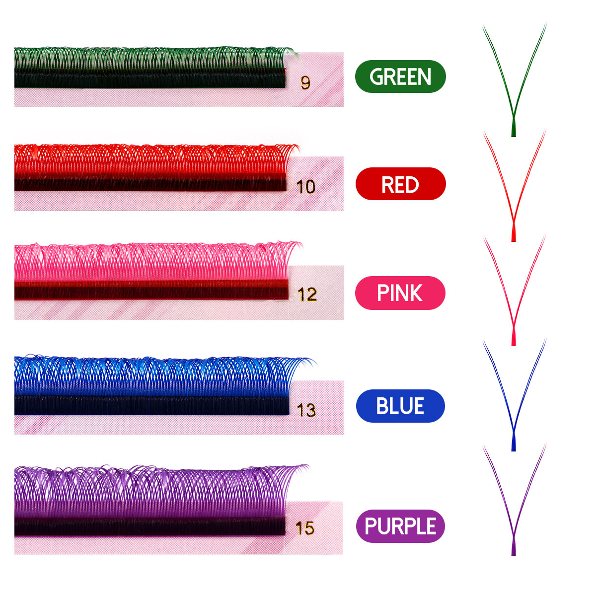 ARISON pestañas YY de colores  - Eyelash Extension Double Volume reseña y precio