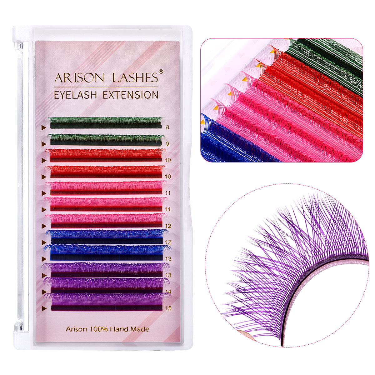 ARISON pestañas YY de colores  - Eyelash Extension Double Volume reseña y precio