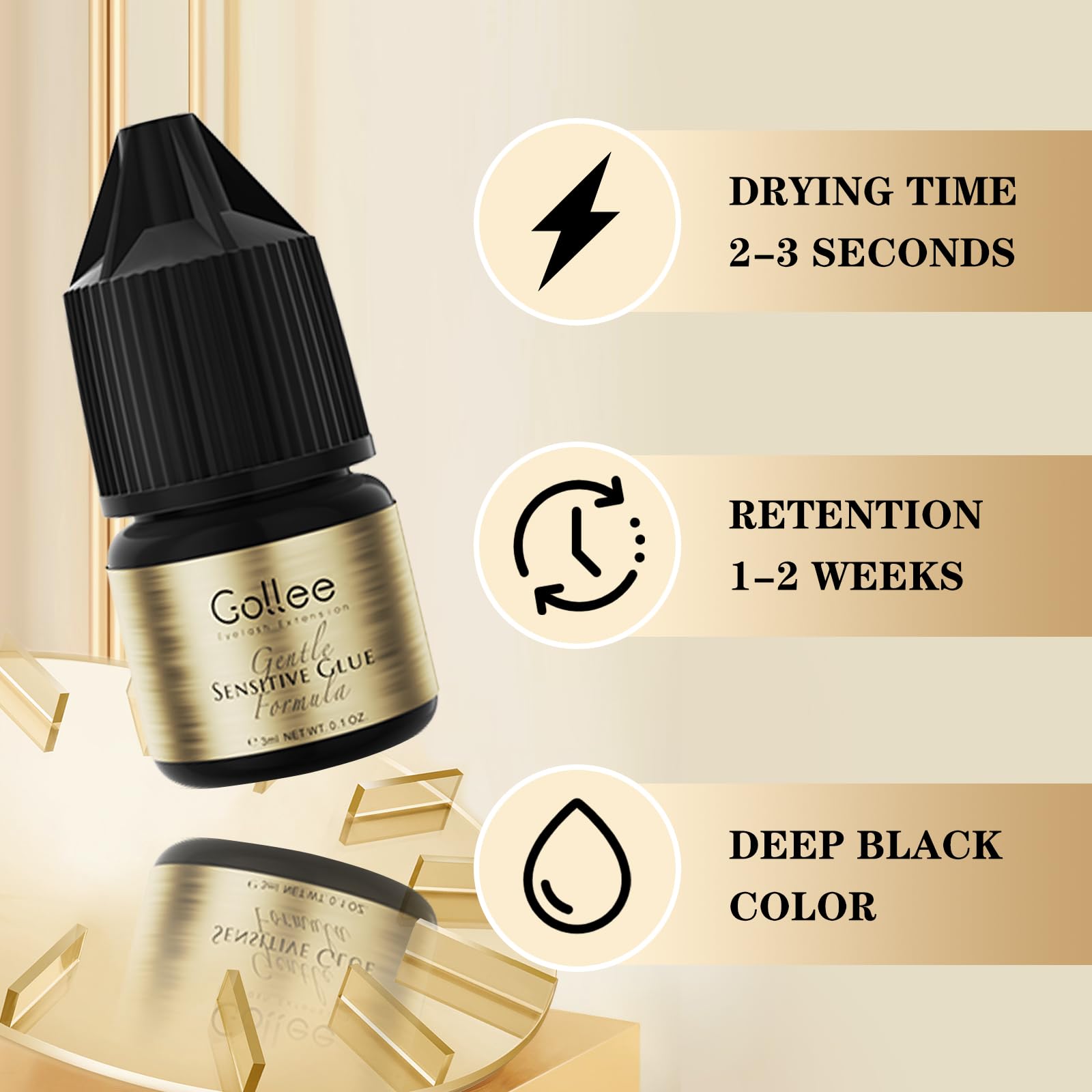 Gollee Adhesivo para pestañas  - Eyelash Extension Eye Irritation reseña y precio