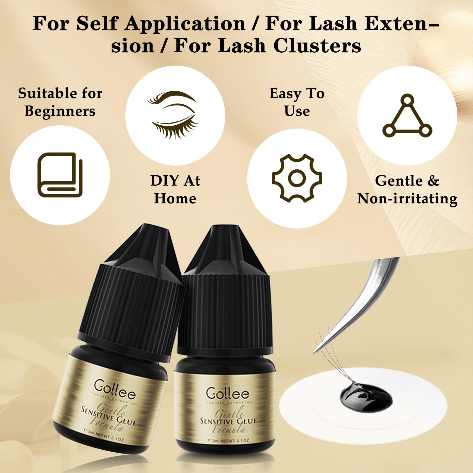 Gollee Adhesivo para pestañas  - Eyelash Extension Eye Irritation reseña y precio