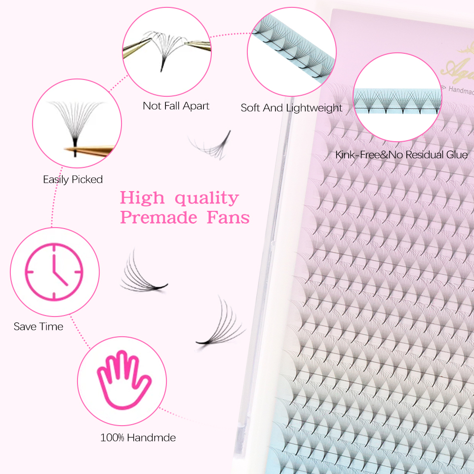 AGUUD 30d 40d extensiones de p - Eyelash Extension Medium reseña y precio